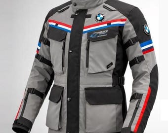 BMW Motorrad GS Adventure Mesh Riding Jacket, Motorcycle Touring Jacket Waterproof Biker Protection Gear
