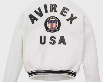 Avirex USA Bomber Icon  Jacket,  Urban Style, Fashion Coat, Genuine Cowsoft Flight Jacket
