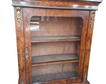 Vetrinetta epoca 1800 in radica e fregi in bronzo