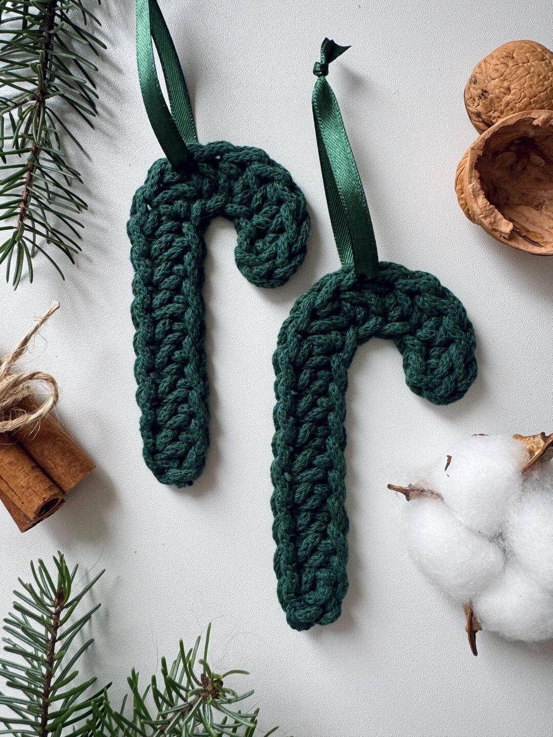 Crochet Candy Cane Ornament Pattern in English – Easy Christmas ...