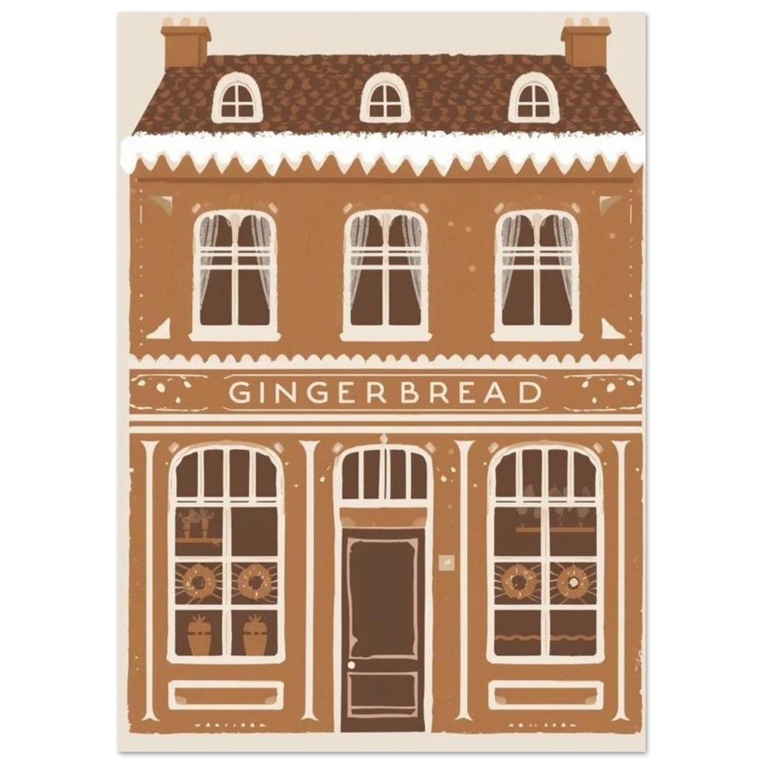 Playful Gingerbread House Poster Etsy