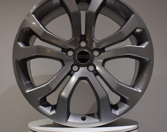 X1 - Llantas de aleación originales Land Rover Range Rover de 22 pulgadas, estilo 5014 de 5 radios dobles con acabado gris y pulido VPLWW0089