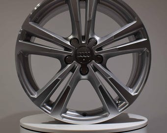 X1 - Audi A3 8V S-Line - Llantas de aleación originales de 18 pulgadas con radios dobles y acabado plateado y diamantado 8V0601025BL / 8V0601025AJ