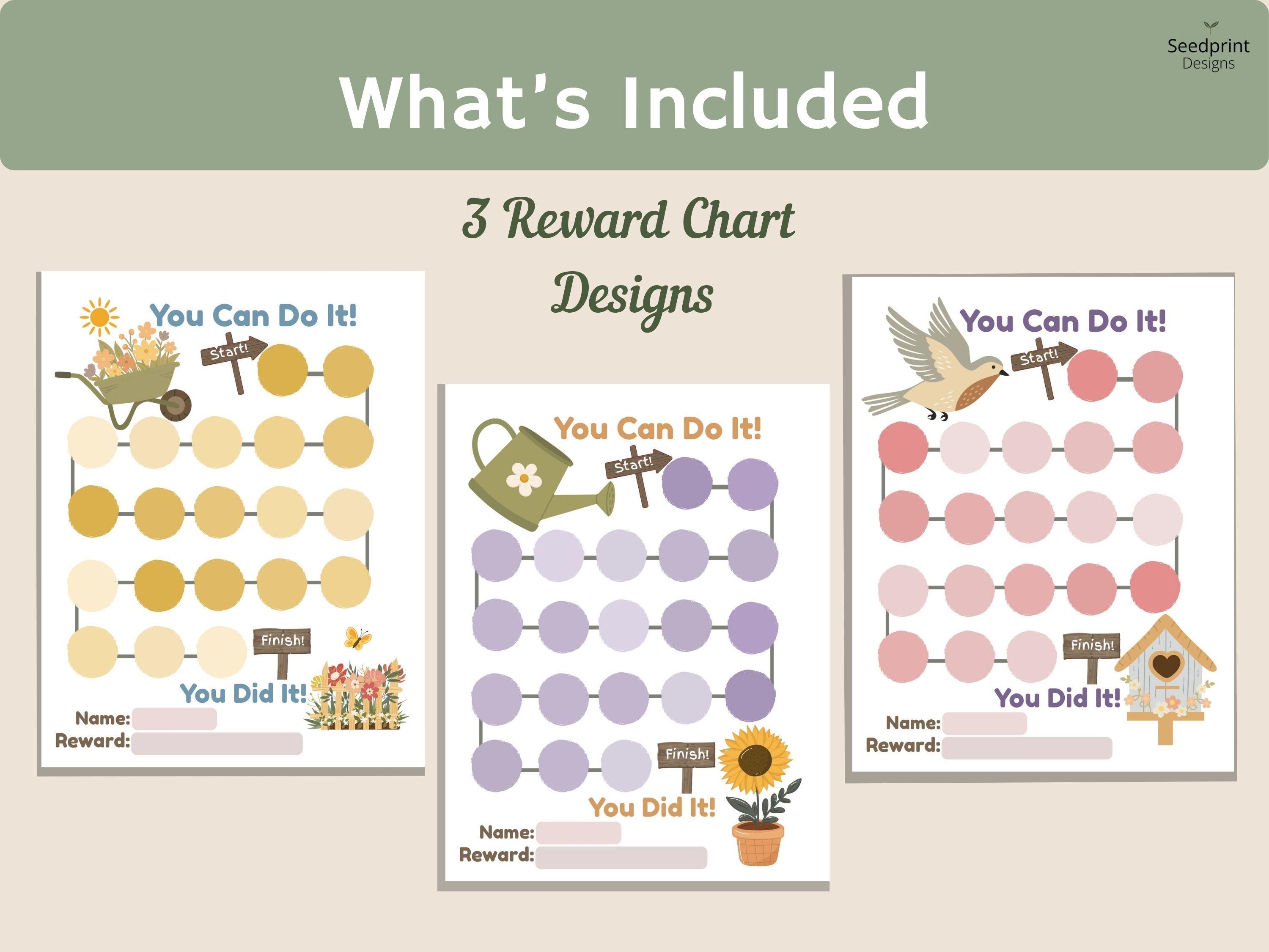 Spring Behavior Incentive Charts Spring Reward Chart Printable for Kids Flower Theme Toddler Behavior ...