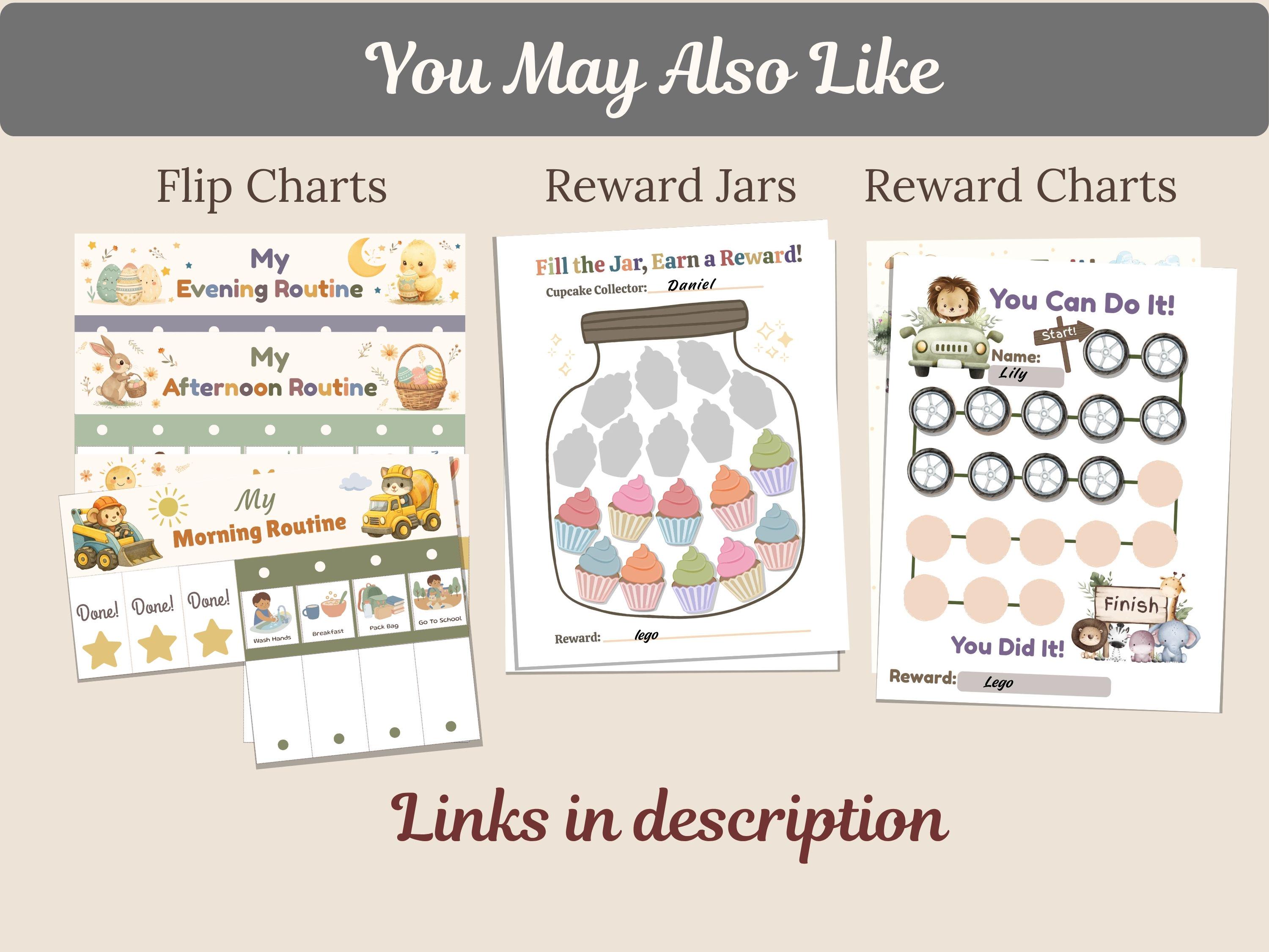 Spring Reward Chart Printable for Kids Flower Theme Toddler Behavior ...