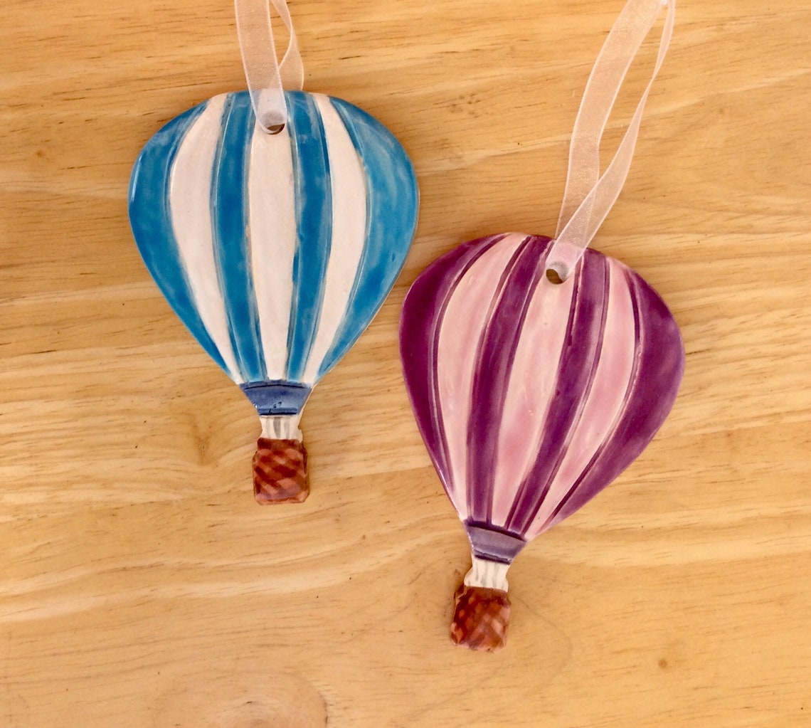 Hot Air Balloon Hanging Ornament Colourful Home Decor Etsy