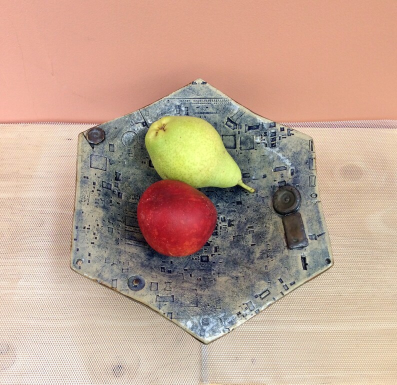 Blue steampunk pen pot Circuit board Ceramic tumbler Etsy