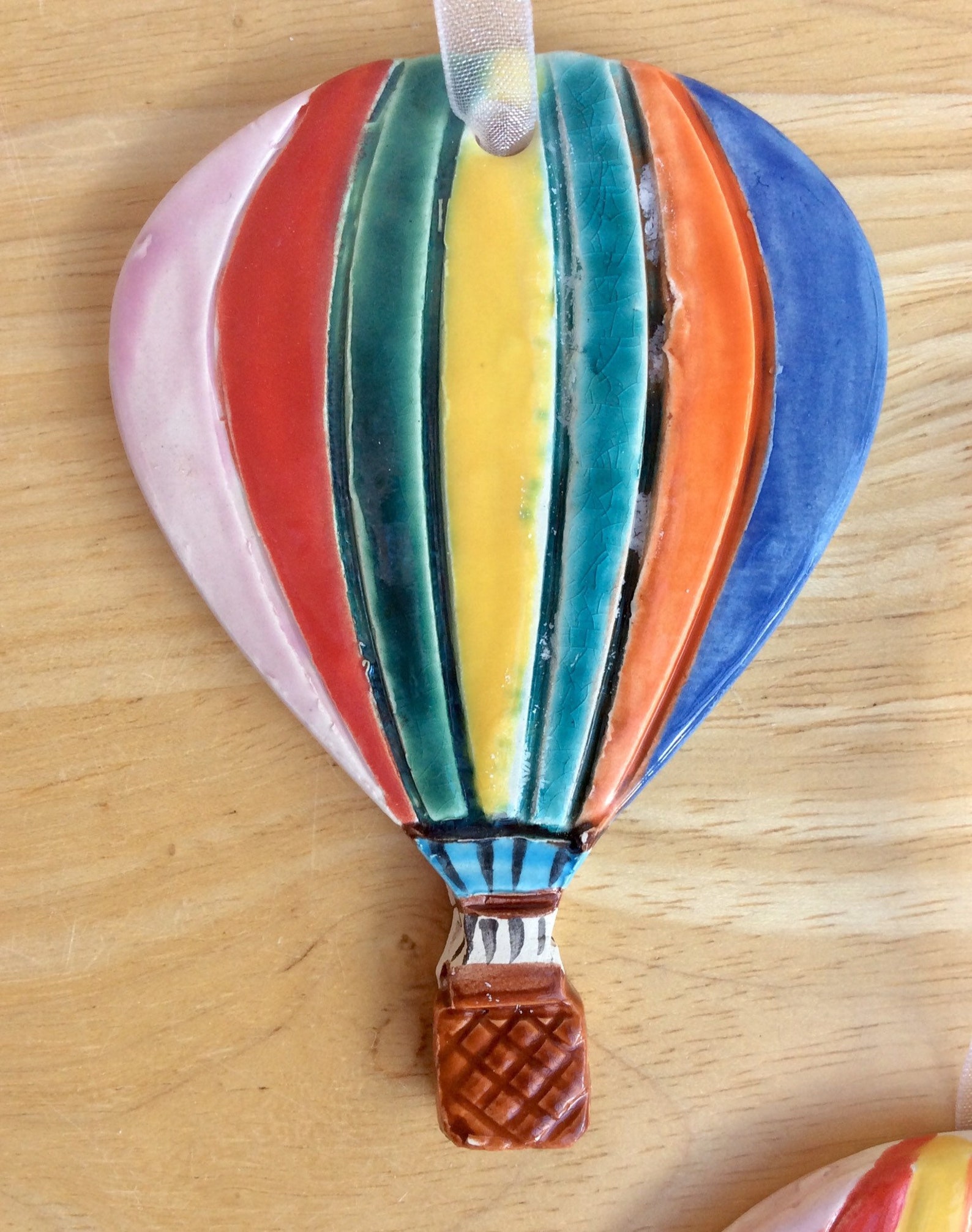 Hot Air Balloon Hanging Ornament Colourful Home Decor Etsy