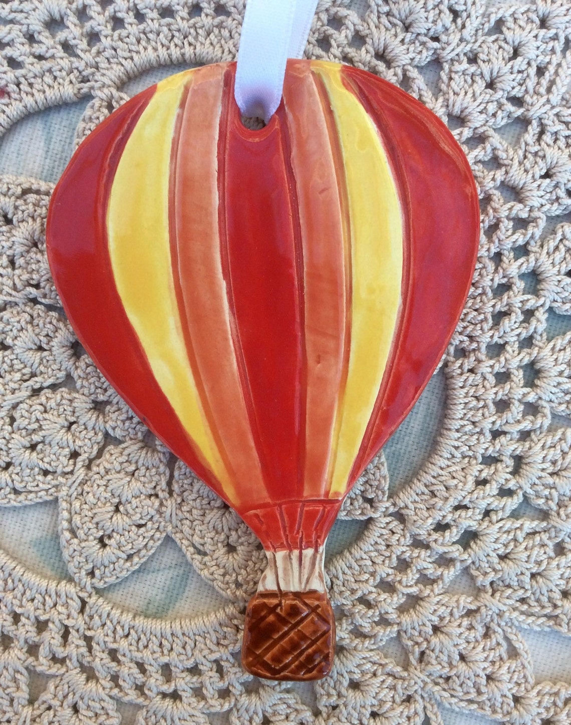 Hot Air Balloon Hanging Ornament Colourful Home Decor Etsy