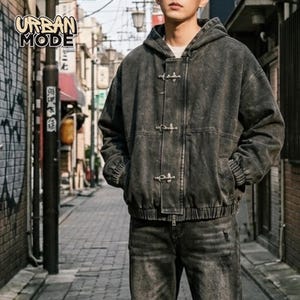 Metal Button Hoodie | Oversized Zip Front Jacket | Daily Wear | Gothic Streetwear Style

Metal button hoodie with oversized zip front gothic streetwear style