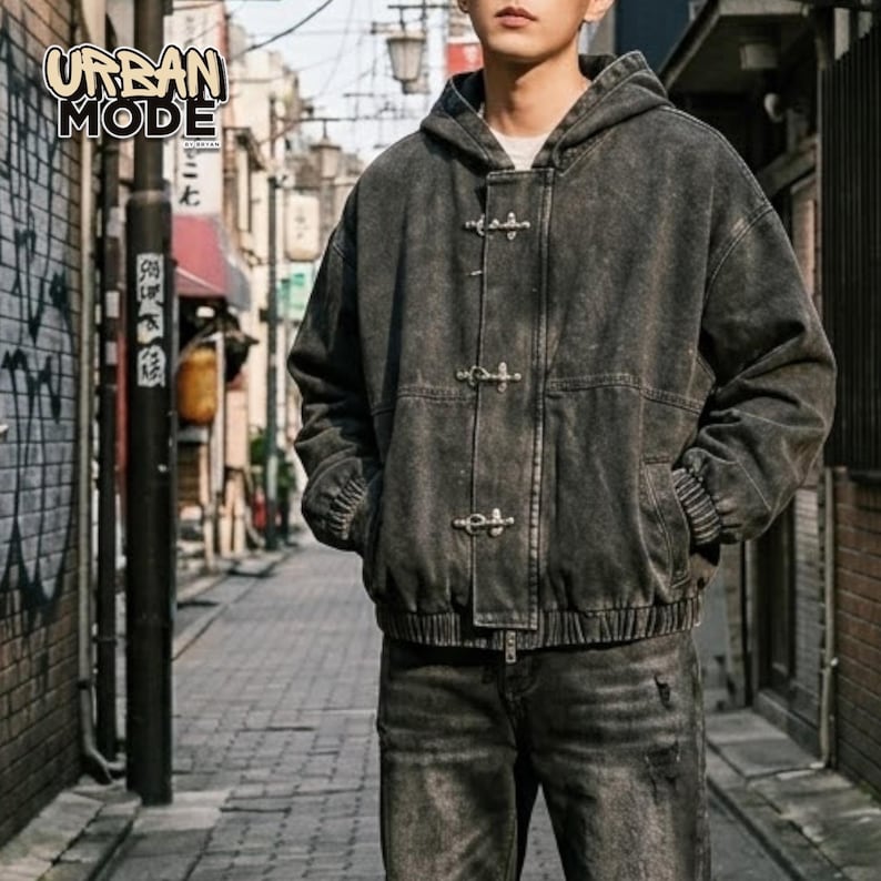Metal Button Hoodie | Oversized Zip Front Jacket | Daily Wear | Gothic Streetwear Style

Metal button hoodie with oversized zip front gothic streetwear style
