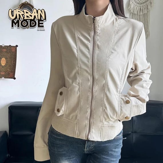 Slim Fit Jacket | Long Sleeve Zipper Coat | Turn Down Collar Casual Outwear