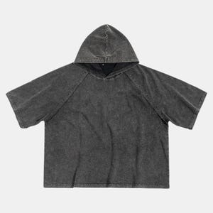 Washed Hooded Shirt | Retro Short Sleeve Top | Daily Wear | Y2K Streetwear Style

Washed hooded shirt with short sleeve design and loose fit silhouette, featuring retro top style suitable for daily wear and Y2K streetwear styling