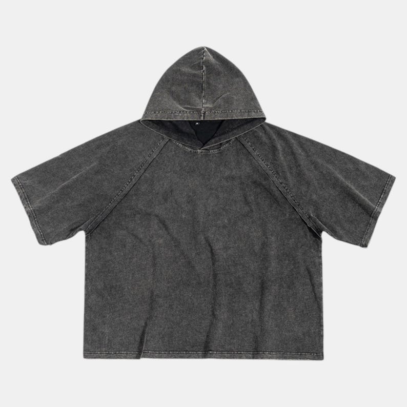 Washed Hooded Shirt | Retro Short Sleeve Top | Daily Wear | Y2K Streetwear Style

Washed hooded shirt with short sleeve design and loose fit silhouette, featuring retro top style suitable for daily wear and Y2K streetwear styling