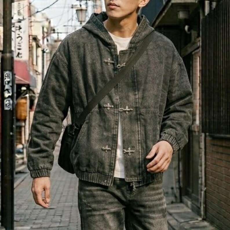 Metal Button Hoodie | Oversized Zip Front Jacket | Daily Wear | Gothic Streetwear Style

Metal button hoodie with oversized zip front gothic streetwear style