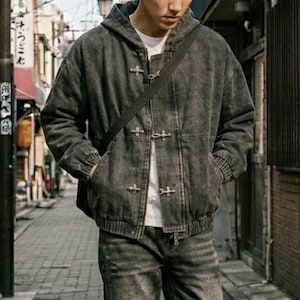 Metal Button Hoodie | Oversized Zip Front Jacket | Daily Wear | Gothic Streetwear Style

Metal button hoodie with oversized zip front gothic streetwear style
