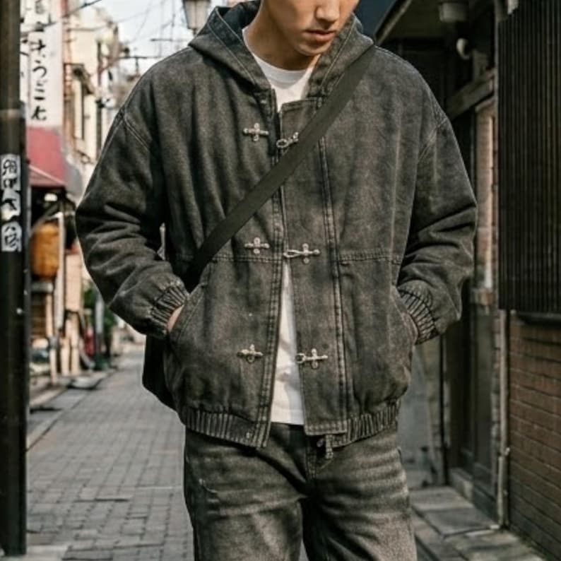 Metal Button Hoodie | Oversized Zip Front Jacket | Daily Wear | Gothic Streetwear Style

Metal button hoodie with oversized zip front gothic streetwear style