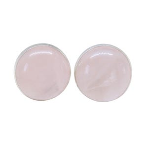 Puces d&#39;oreilles quartz rose 6 mm – argent sterling | Boucles d&#39;oreilles en cristal faites main | Cadeau écologique pour elle | Bijoux J 4