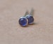 Iolite Earrings, Sterling Silver Iolite Studs. 3mm natural blue gemstone. Made in the UK. 