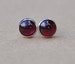 Garnet Earrings, shiny sterling Silver jewelry studs, 6mm natural round cabochon gemstone jewelry artisan made in in the UK 