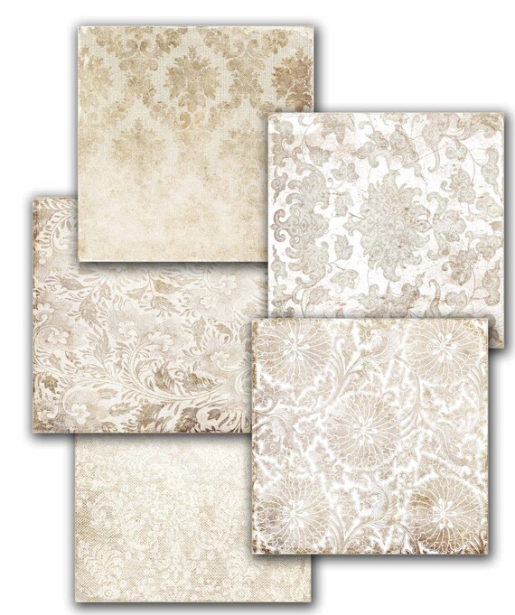 INSTANT DOWNLOAD. Decoupage Paper Supplies Vintage White Etsy