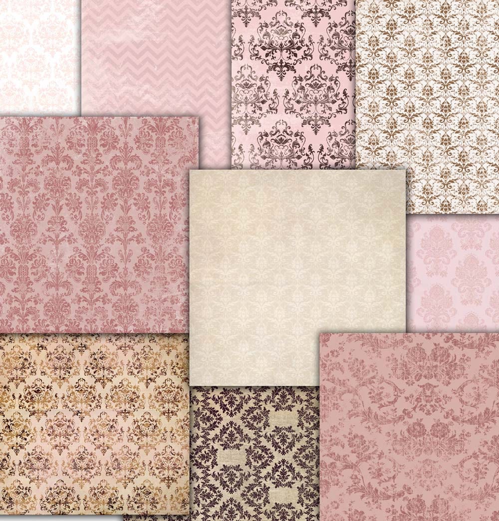 INSTANT DOWNLOAD. Digital Paper Pack // Pink Brown Beige // | Etsy