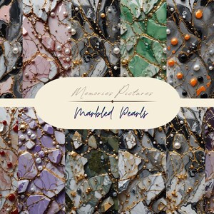 Marble wallpapers, 3d stones, pearls Digital textured papers,  Printable Scrapbook Paper, Junk Journal Supplies, Instant Digital Download