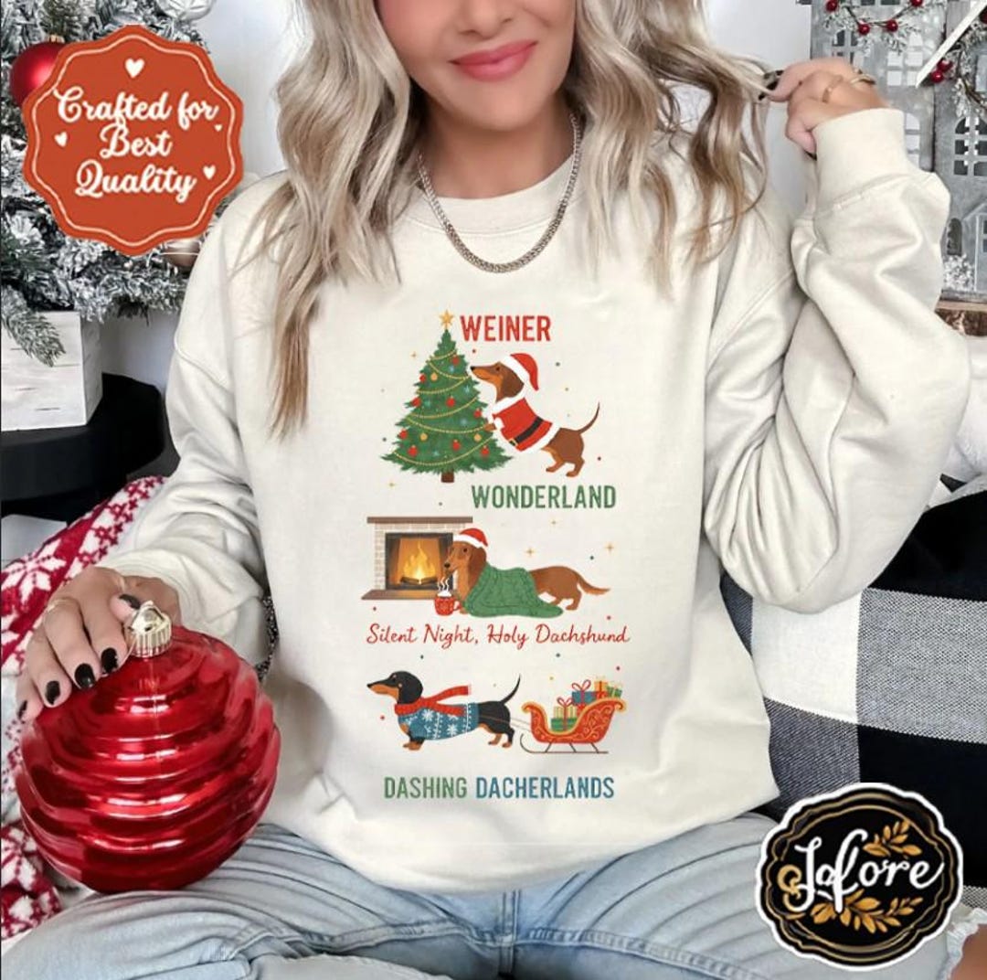 Dachshund Christmas PNG | Weiner Wonderland Holiday Graphic (digital ...