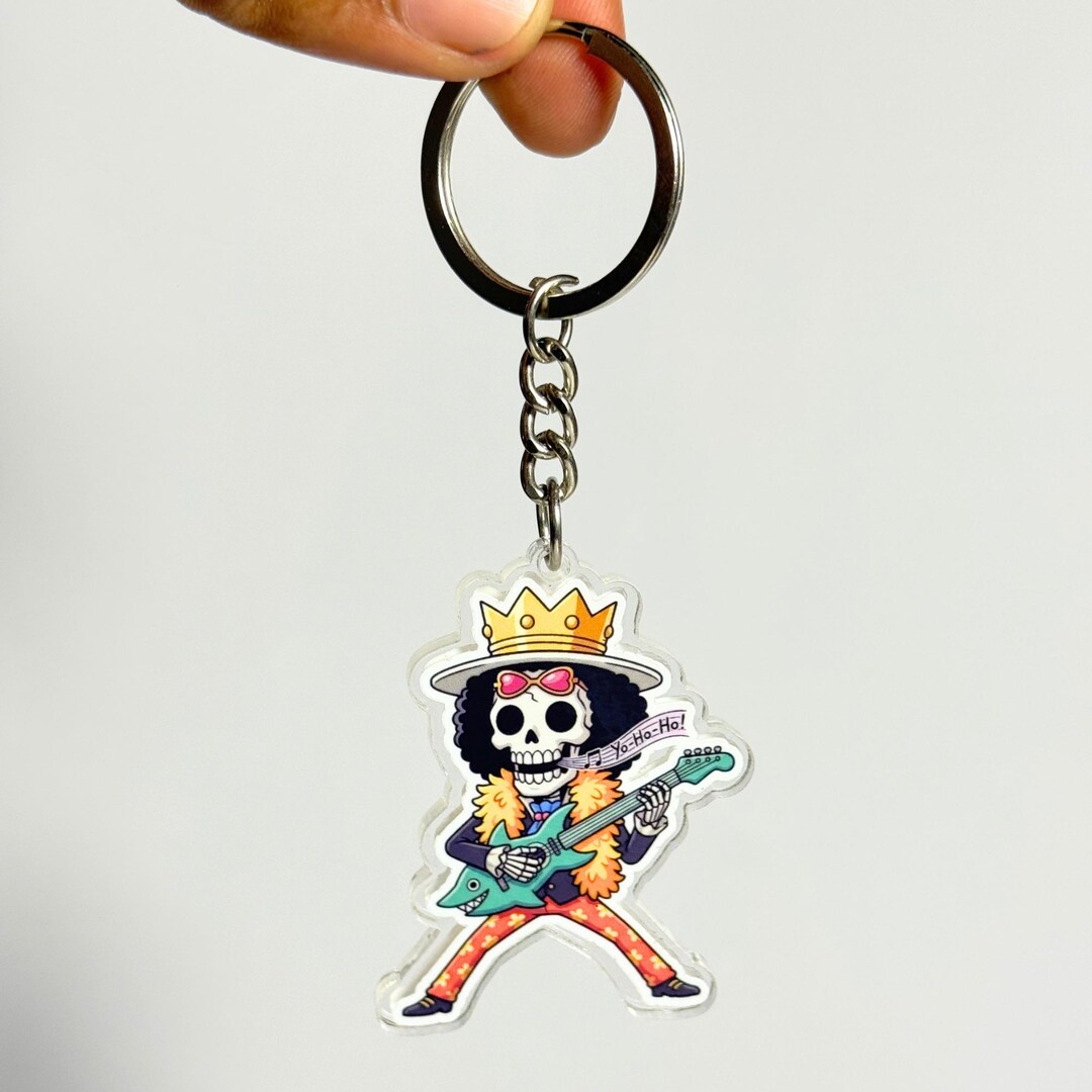 Brook Chibi One Piece Anime Acrylic Keychain - Etsy