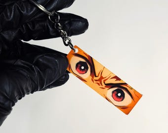 Llavero de Tanjiro Kamado con ojos brillantes / Llavero de anime