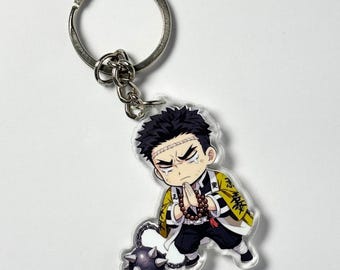 Llavero con dije de anime de Demon Slayer de Gyomei Himejima Chibi