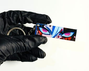 Llavero con ojos brillantes de Tengen Uzui / Llavero compatible con anime / Llavero con sonido de Demon Slayer Hashira