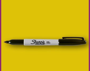 8 Marqueurs Permanents Noirs Sharpie, Résistance Industrielle, Balle