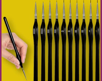 Aazon.co: 50 Pcs Pack of Synthetic Sable Fine Detail Paint Brushes
