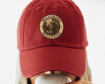 Millsboro Millpond Dad Cap: 100% Cotton Twill, Adjustable Brass Buckle