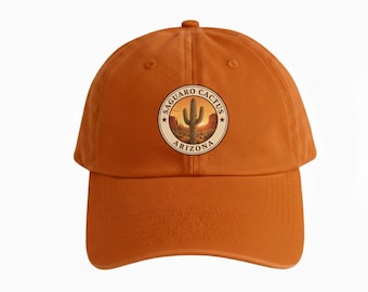 Arizona Cactus Dad Hat, Desert Sunset Baseball Cap, Western Travel Gift