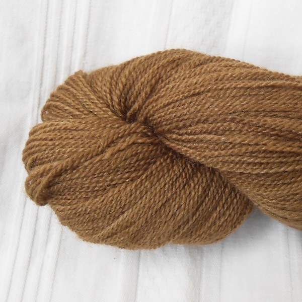Chocolate laceweight wool/silk yarn