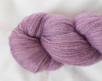 French Lilac natural-dyed alpaca/silk laceweight yarn
