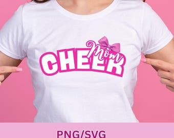 Cheer Mom PNG SVG, Cheerleader Bow Design, Game Day Cheer Shirt Design, Mom Life Cheer for Cricut & Silhouette