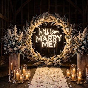 Letrero de neón para bodas, Letrero de neón "¿Te casarías conmigo?", Letrero de neón personalizado, Letrero de neón con nombre, Letrero de neón para fondo, Luces decorativas