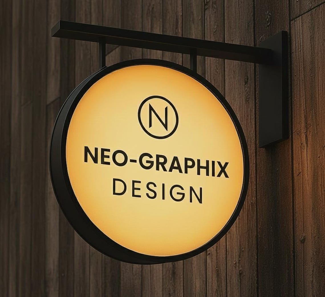 Custom Round LED Light Box Sign , Bright Double-sided Storefront ...