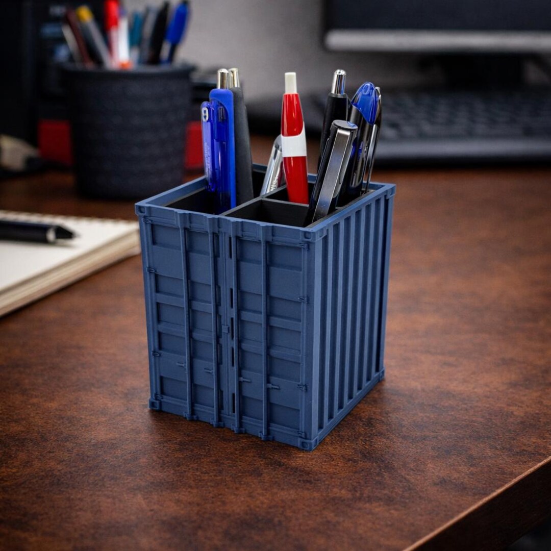 Shipping Container Pen Holder Desk Organizer - Etsy