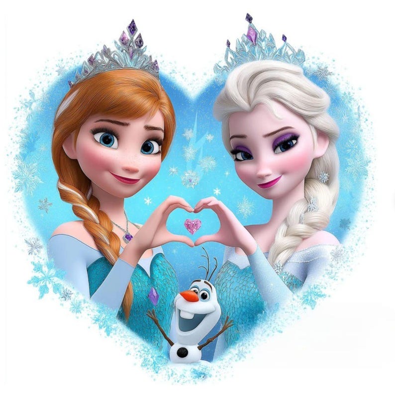 Frozen Love Clipart, Elsa, Anna, Olaf PNG (digital Download) - Etsy