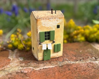 Rustic Wooden House – Little Cottage from Reclaimed Wood | Handmade Miniature House Decor | Eco Rustic Home Ornament