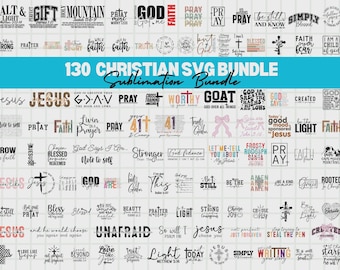 Christian SVG Mega Bundle, Scripture, Jesus, God, Faith (Digital Files)