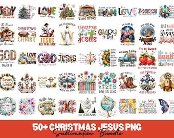 Christian Jesus PNG Bundle, Faith Quotes, Cross Designs (Digital Download)