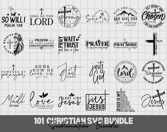 Paquete de archivos SVG cristianos, archivos de corte religiosos para Cricut (descarga digital)