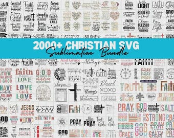 Christian SVG Mega Bundle, Bible Verse, Religious Designs (Digital Download)