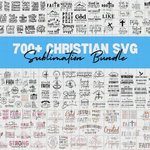 Christian SVG Mega Bundle, Religious Scripture Designs (Digital Files)