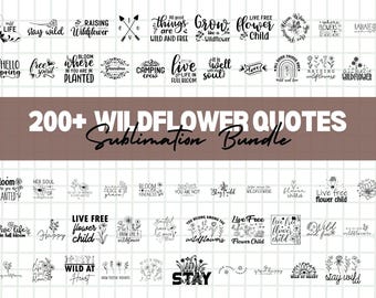 Wildflowers SVG Bundle, Floral Bouquet Designs (Digital Download)